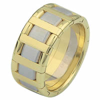 Item # 68760101E - 18 Kt Two-Tone Wedding Ring