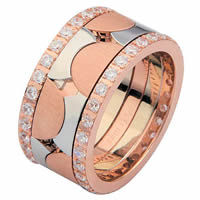 Item # 68762202DRE - Rose & White Gold Diamond Eternity Ring