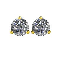 Item # 730503E -  Gold 0.50ct. Diamond Earrings 3-Prongs