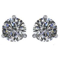 Item # 733003WE - 18K White Gold Diamond Earrings