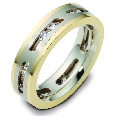  Wedding Band on 14k Gold Sliding Diamonds Wedding Band  0 54ct  Tw     Item A120611