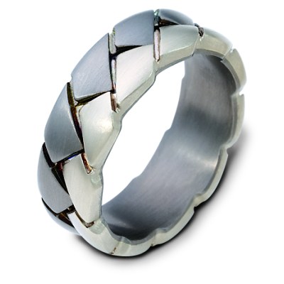 Titanium Wedding Bands on Titanium And Gold Wedding Band    Item A122751tg