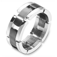 Titanium and Gold Wedding Band