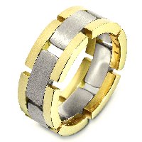 14K Two-Tone Wedding Band.