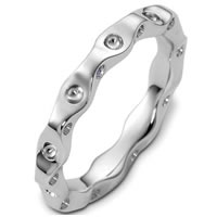 18K White Gold Diamond Wedding Band (0.03ct.)