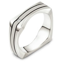 18K Gold Diamond Wedding Band (0.02ct.)