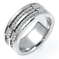 14K White Gold Wedding Band.