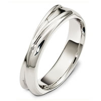 18 Kt White Gold Wedding Band