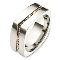 18 Kt Tri-Color Wedding Band