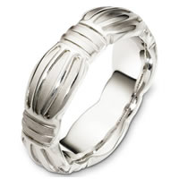 14 Kt White Gold Wedding Band