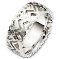 14 Kt White Gold Wedding Band
