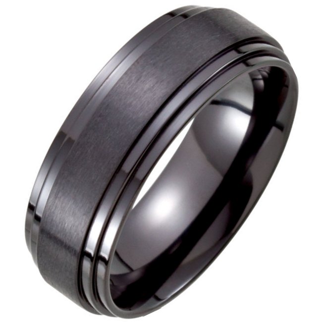 Black Titanium Classic Wedding Band Black Titanium Classic Wedding Band
