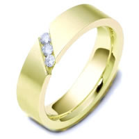 18K Gold Diamond Wedding Band