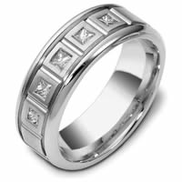 14 K White Gold Diamond Ring