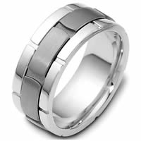 Titanium and White Gold Ring