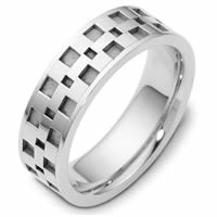 18 Kt White Gold Wedding Band