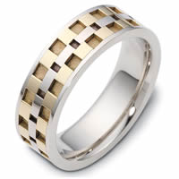 14 Kt Two-Tone Wedding Band