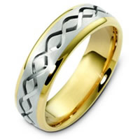 18K Two-Tone Wedding Band.