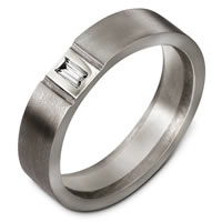 Titanium Diamond Wedding Band