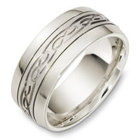 14 Kt White Gold Wedding Band
