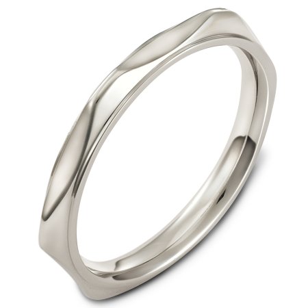 14 Kt White Gold Wedding Band