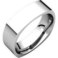 White Gold, 6.0 mm Wide, Wedding Band