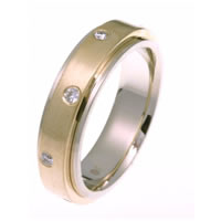 14 K Two-Tone Center Rotating Ring