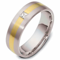 18K Gold and Platinum Diamond Band.