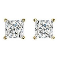 Diamond earrings.