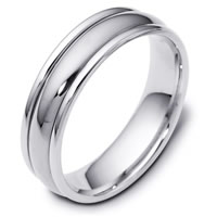 18K White Gold Wedding Band
