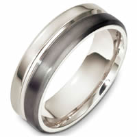 Titanium and 18kt Wedding Band