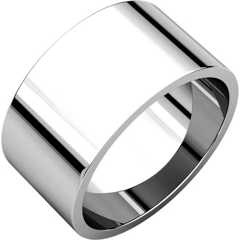 Plain Platinum 10 mm Wide Wedding Band