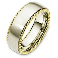 18 Kt Two-Tone Wedding Band