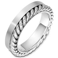 18 Kt White Gold Wedding Band