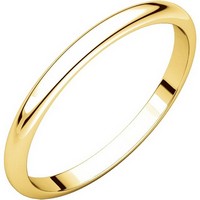 Wedding Ring, 2.0mm Wide, High Dome
