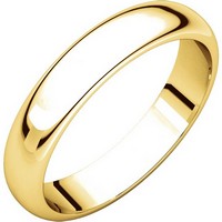 Wedding Band, 4.0mm Wide, High Dome