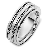 18K White Gold Wedding Band