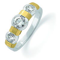 14K Gold Three Diamonds Anniversary Band (0.50ct. tw.)