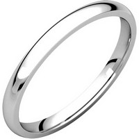 14K White Gold 2.0mm Wide, Comfort Fit Wedding Band