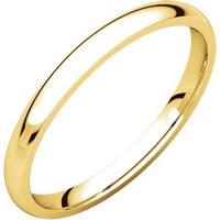 14K Gold 2.0mm Wide, Comfort Fit Wedding Band