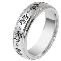 Palladium Verona Lace Wedding Band