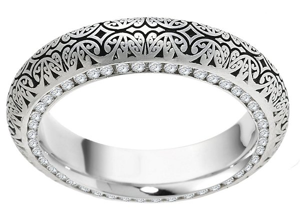 Diamond Verona Lace Eternity Wedding Band Juliet