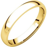 18K Gold Plain 3.0mm Wide, Comfort Fit Wedding Band
