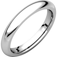 18K White Gold 3.0mm Wide, Heavy Comfort Fit Wedding Band