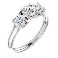 14K White Gold Past, Present, Future Anniversary Band  (1.0ct. tw.)