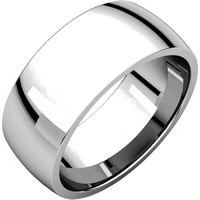 Plladium 8.0mm Wide, Comfort Fit Wedding Band