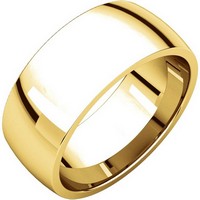14K Gold 8.0mm Wide, Comfort Fit Wedding Band