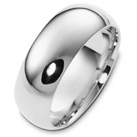 18K Gold Plain 8.0mm Wide, Heavy Comfort Fit Wedding Band