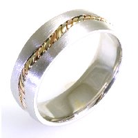 Item # A122261E - 18K Handcrafted Wedding Ring