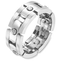 Item # A129951WE - 18Kt White Gold Wedding Band